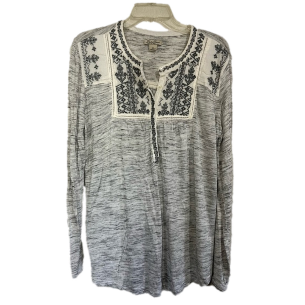 LUCKY Brand Heather Gray Long Sleeve Size XL